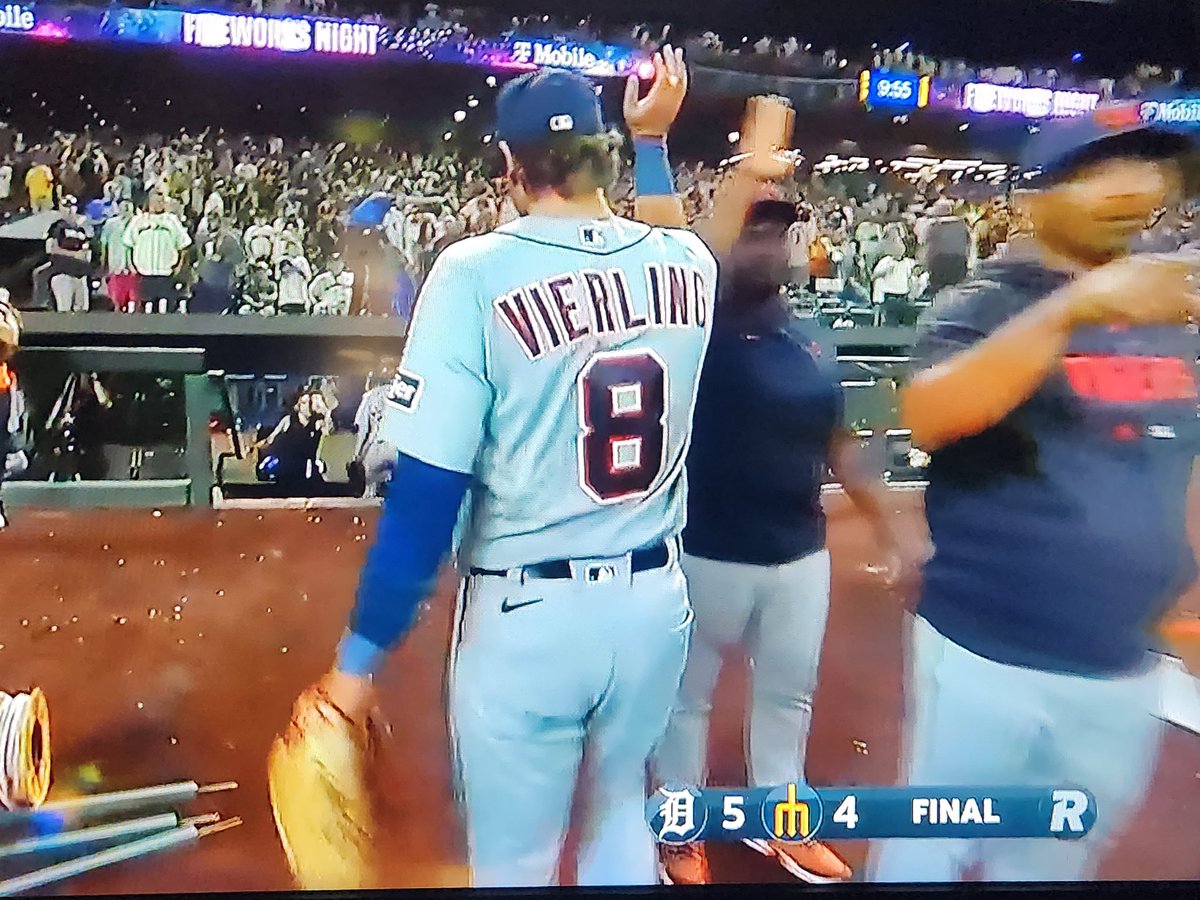 dclynick66's tweet photo. Our Detroit Tigers get 5 quality Innings out of Eduardo Rodriguez, &amp; a trifecta of Homer's from Kerry Carpenter, Akil Baddoo, &amp; Nick Maton. Alex Lange didn't have a great outing, but got the save.  Tigers 5 Mariners 4. Final. 👍 #RepDetroit https://t.co/efFff2W08k