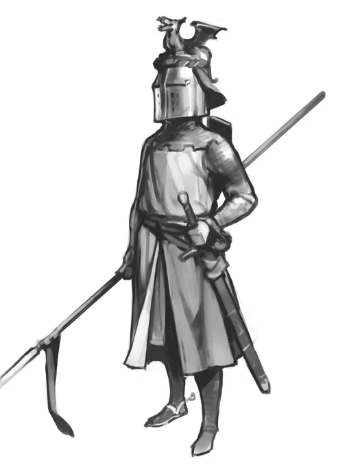 自分の絵の原点て何だったろうって想いを巡らせつつ何となくスケッチ 中世と中世ファンタジーが死ぬほど好きでした