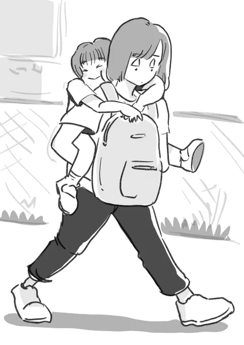 15分一本イラスト。

車から見かけた親子が可愛くて描きました。
お母さんの目が死んでるのに子どもがすっごく嬉しそうだったのが何だか印象的だったというか。 お母さんがいつも頑張ってるの知ってるよ、と言ってあげたい。 