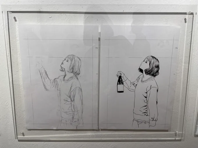 昨日はお財布を忘れて外出しちゃったんだけれど、携帯の決済機能で交通費もギャラリーでの決済も出来た😅江口さんにラフスケッチの表情の方が少し甘い感じですねって言ったら、甘さが出過ぎないようにトレスで匙加減しているとの事。どっちも良いですけど💖 #吉祥寺 #リベストギャラリー で7/25迄 