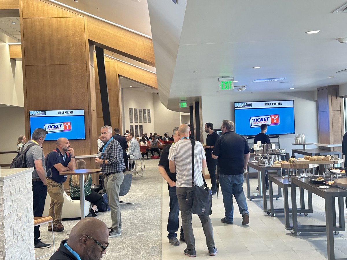 TicketTimeMach1's tweet photo. Great 1st day at @SEATconference!@Rice_Eccles at @UUtah. Shout out to Josh Barney for bringing it back after a long hiatus.
Fun happy hour by @getvozzi
Excited to see what Day 2 brings!
#SEATSLC2023
#TicketsAreComing #ThatsTheTicket #MobileTicketsAreLame #TicketTimeMachine™ https://t.co/A4t0dTcRB4