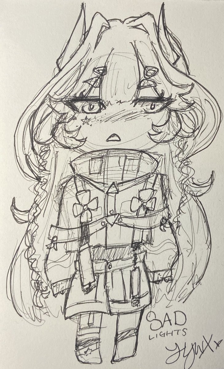 Lynxrite's tweet photo. Tonight was nutty - I am so grateful for all the support and fun pen sketch ideas! It’s was so weird sharing live art like this with you guys! Don’t forget if you got a drawing to send me your address/POBox if you want the OG!

Raided out to @notsadlights so go send love!! https://t.co/hamUOsX1vT