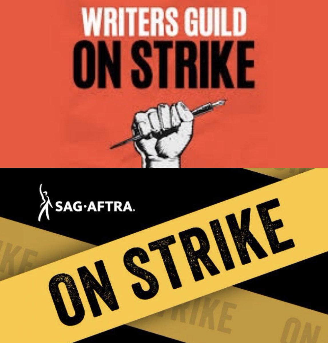 jt_omalley's tweet photo. #Journal, Day 1212
Friday, 14 July 2023
(Day 74 of #WGAstrike)
(Day 01 of #SAGAFTRAstrike)

#wgastrong #sagaftrastrong 
#greed #cancelnetflix #gotothelibrary https://t.co/IwY0GNEGJR