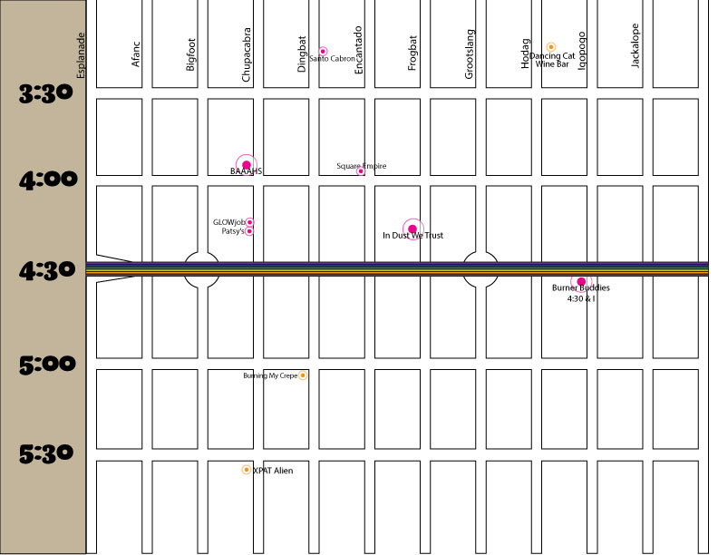 queer_burners's tweet photo. Read past posts with the map to see why this is more important than ever. Not a perfect map, but  relatively right location based on the info I have. Is your Directory List updated?  Version 3.0 p.s. I do have a few more shiny things to add so hit me back at your leisure. https://t.co/YWxmSmk59C