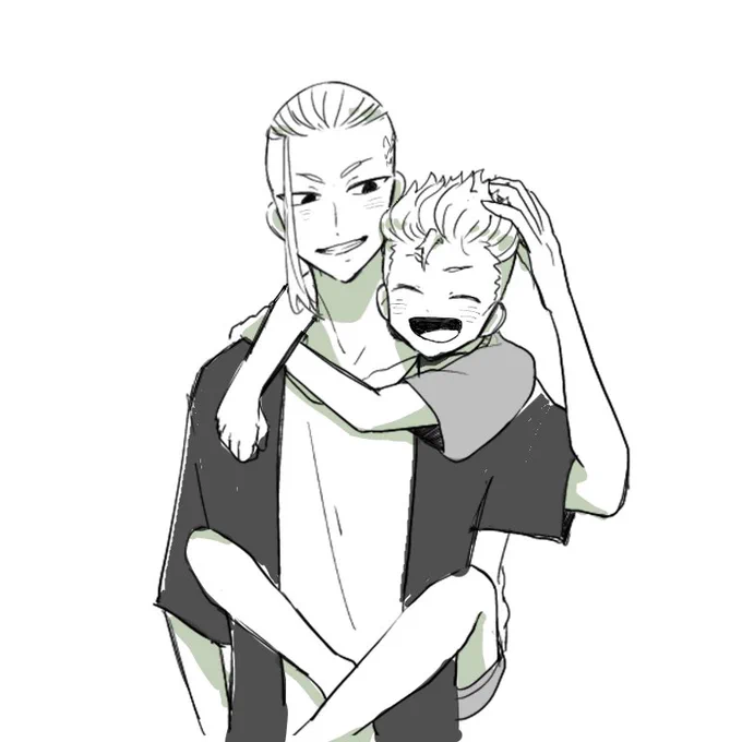 じゃれてるドラ武