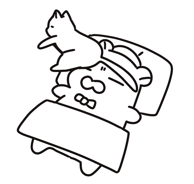 寝てる時猫の尻の圧がすごい