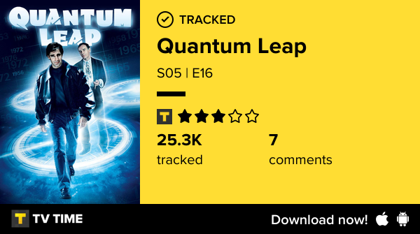 I've just watched episode S05 | E16 of Quantum Leap! #quantumleap  tvtime.com/r/2TeOu #tvtime