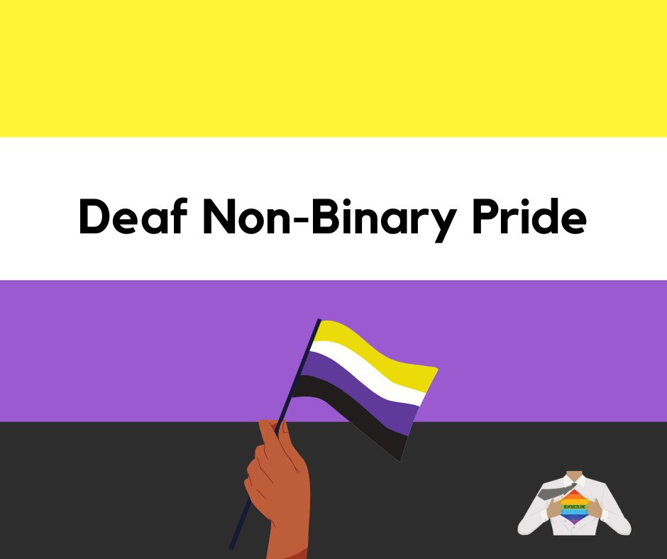 Celebrating our Deaf Non-Binary communities on International Non-Binary People's Day.

We love you!

#DeafNonbinary #DeafEnby #DeafLGBTQ #DeafQueer #NonBinaryPeoplesDay #Nonbinary