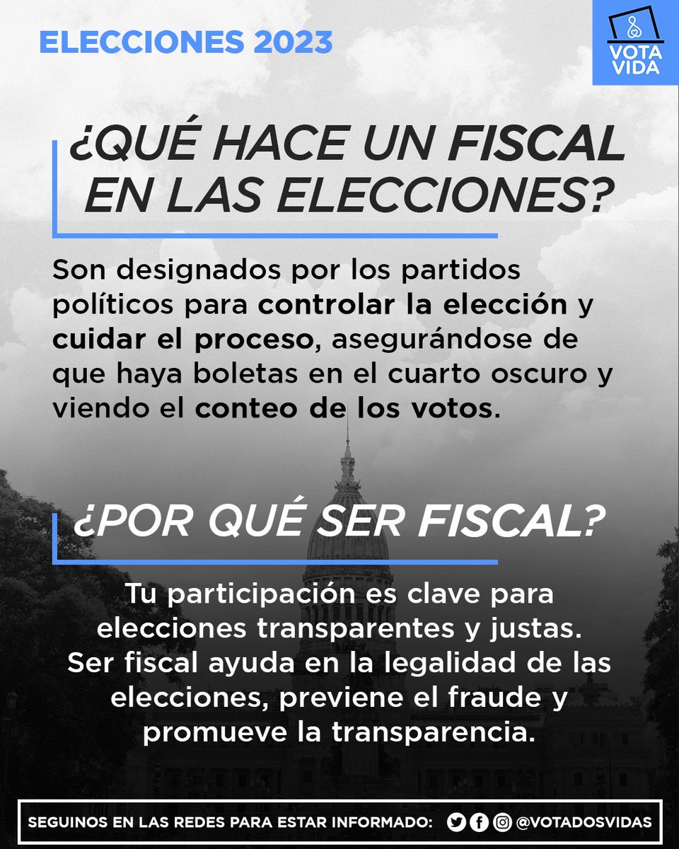 ¿Qué hace un fiscal en las elecciones?

Son designados por los partidos políticos para controlar la elección y cuidar el proceso, asegurándose de que haya boletas en el cuarto oscuro y viendo el conteo de los votos.

Sumate como fiscal en tu provincia!