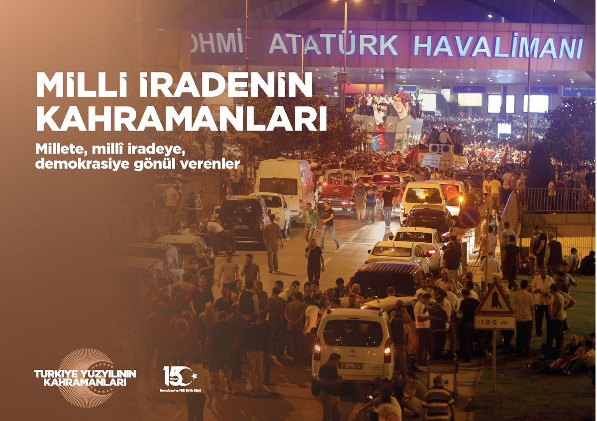 #15Temmuz’da bir kez daha görülmüştür ki 
Bu millet; asil ve cesurdur.
Bu millet; sinmez, geri çekilmez, meydanı terk etmez.
Bu millet; Vatan, İstiklal, İstikbal ve Milli İrade için canını ortaya koyar, direnişiyle destan yazar, kahramanlığıyla tarihin akışını değiştirir. 🇹🇷