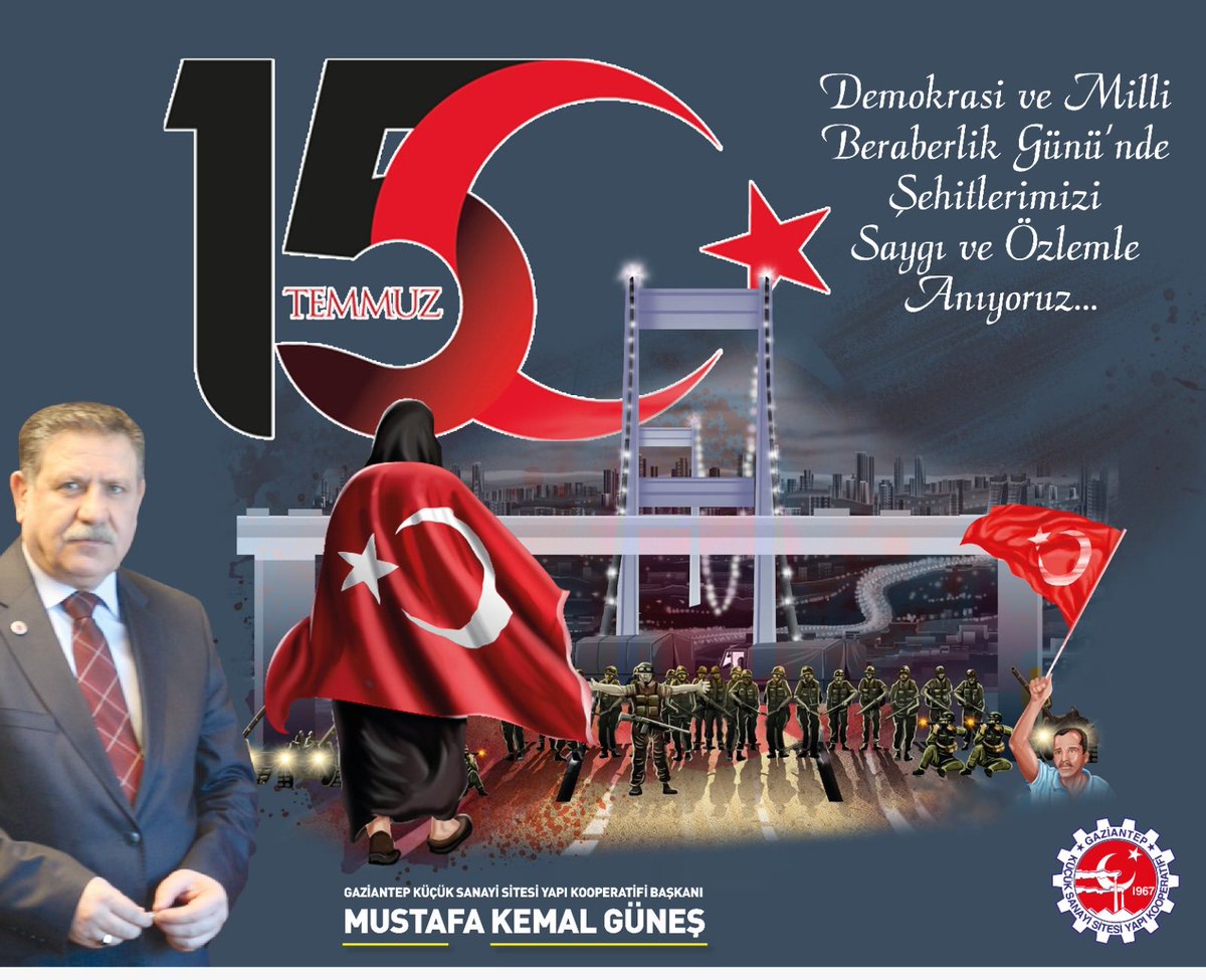 Vatan uğruna canını ortaya koyan tüm şehit ve gazilerimizi saygı ve minnetle anıyorum. Şehitlerimizin ruhları şad olsun. Allahım bu millete böyle bir gün daha yaşatmasın.