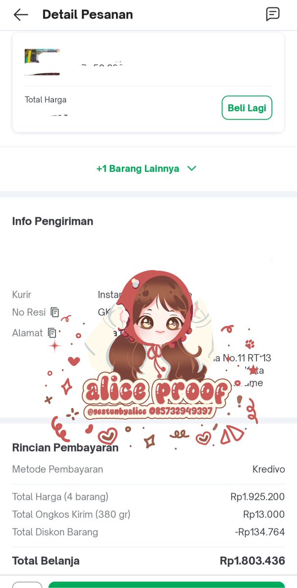 gestunbyalice's tweet photo. -kredivo 620k
-kredivo 1.770k
-kredivo 1.600k
-spaylater 150k https://t.co/elX6HJahyt