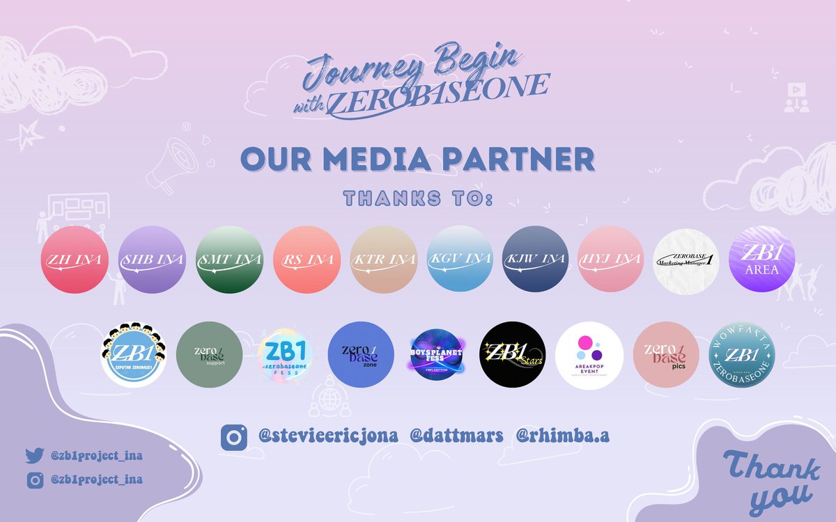 zb1project_ina's tweet photo. Last but not least, kami mengucapkan terima kasih kepada semua media partner yang telah bekerja sama dalam event ini.

#JourneyBeginwithZEROBASEONE 
#ZEROBASEONE #ZB1
#제로베이스원 https://t.co/ljTvFBkZoF