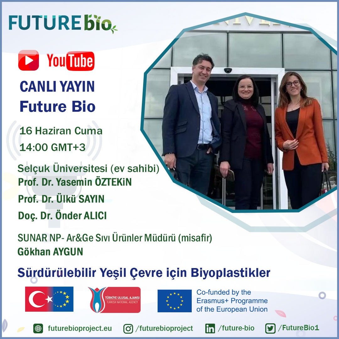 FutureBio1's tweet photo. From Selcuk  University Prof. Dr. Yasemin ÖZTEKiN, Prof. Dr. Ülkü SAYIN, Doç. Dr.  Önder ALICI talked about 'Plastics for a Susyainable Green  Environment'
with R&amp;D Manager - Post Liquefaction and Biopolymers Gökhan AYGUN @ulusalajans
.
.
#bioplastic #futurebio #greenworld https://t.co/PYhXiyfEiJ