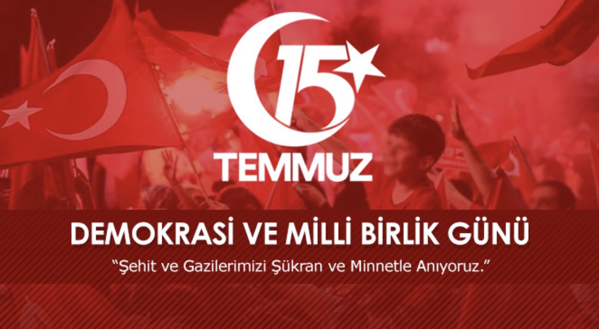 PromecArge's tweet photo. 15 Temmuz Demokrasi ve Milli Birlik Günü'nde, tüm şehit ve gazilerimizi saygıyla anıyoruz. https://t.co/wLBDTfQSon