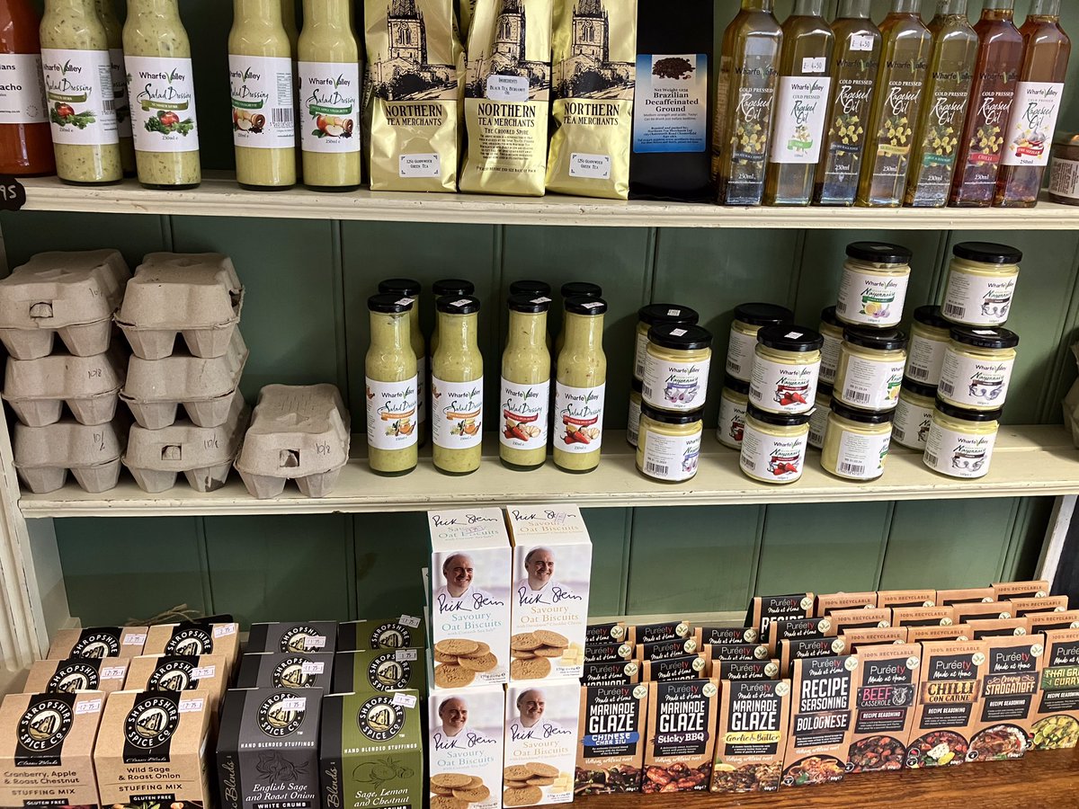 Wow our brand new range of <a href="/BelleHerbs/">Belle & Herbs Farm</a> Kimchi and Krauts fermented lemons and Hot Chilli Jam along with <a href="/WharfeValleyOil/">Wharfe Valley Oils</a> mayo oils dressings and Rick Stein Cornish Oatcakes starting to make the shop look full of great ingredients for #Saturday 
<a href="/BarnardNews/">Barnard Castle News</a>