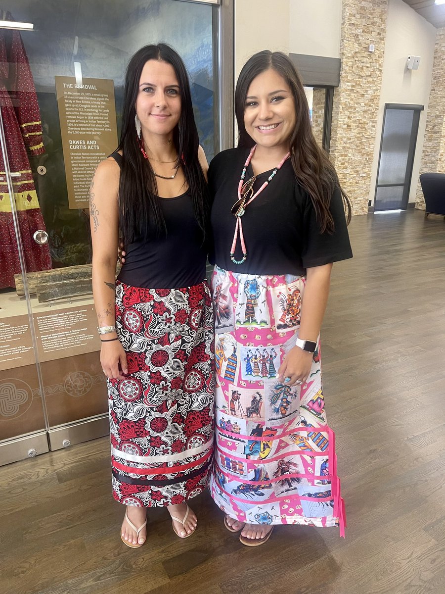 AliaPueblo's tweet photo. Not for sale. But wanted to show off my latest creations. Now that I’m in off season I’ve been spending a lot of time behind my sewing machine. 🩷

#RibbonSkirt https://t.co/4MjiMNGuoO