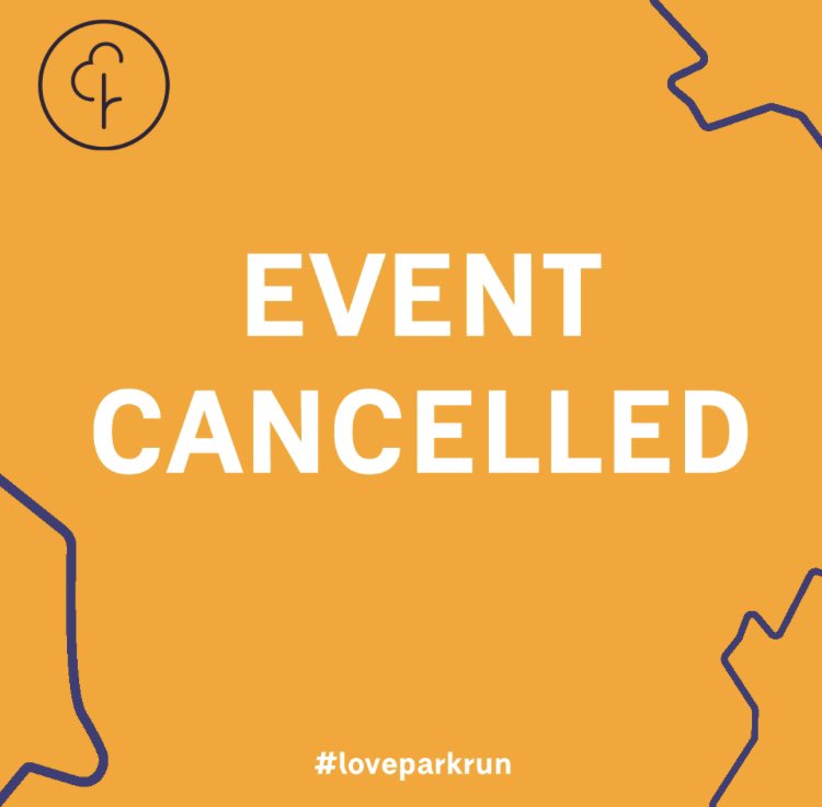🚨🚨 due to weather warnings, we are cancelling today’s event 🚨🚨.

Please check parkrun.org.uk/cancellations/ and other parkrun pages for updates.

Stay safe