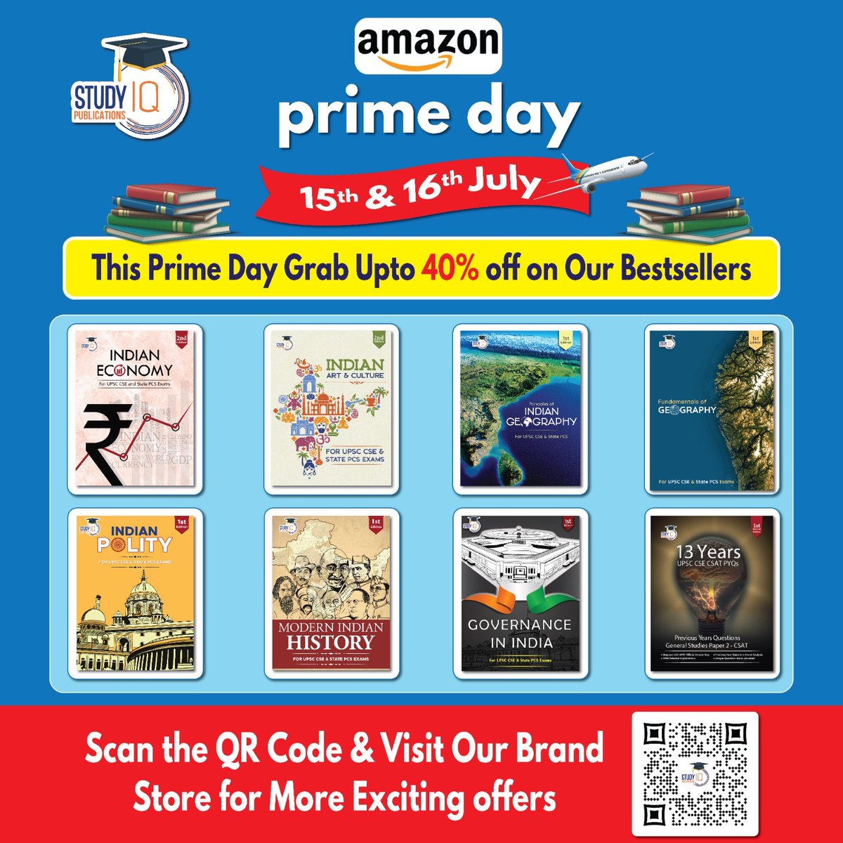 upsciq's tweet photo. This Prime Day grab upto 40% off On Our Bestseller Books:
https://t.co/hkERpJKOLq
Start Your IAS/IPS Preparation with StudyIQ UPSC Books
#indianeconomy #AmazonPrimeDay #indiangeography #indianartandculture #indianpolity #modernindianhistory #governanceinindia #upscquestions https://t.co/NP3KNgsBD0