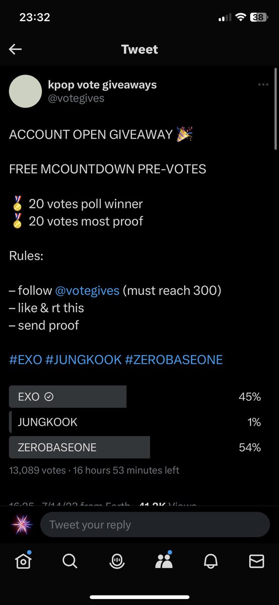 VeLo6104's tweet photo. @votegives Done for #EXO https://t.co/5pd3olPve3
