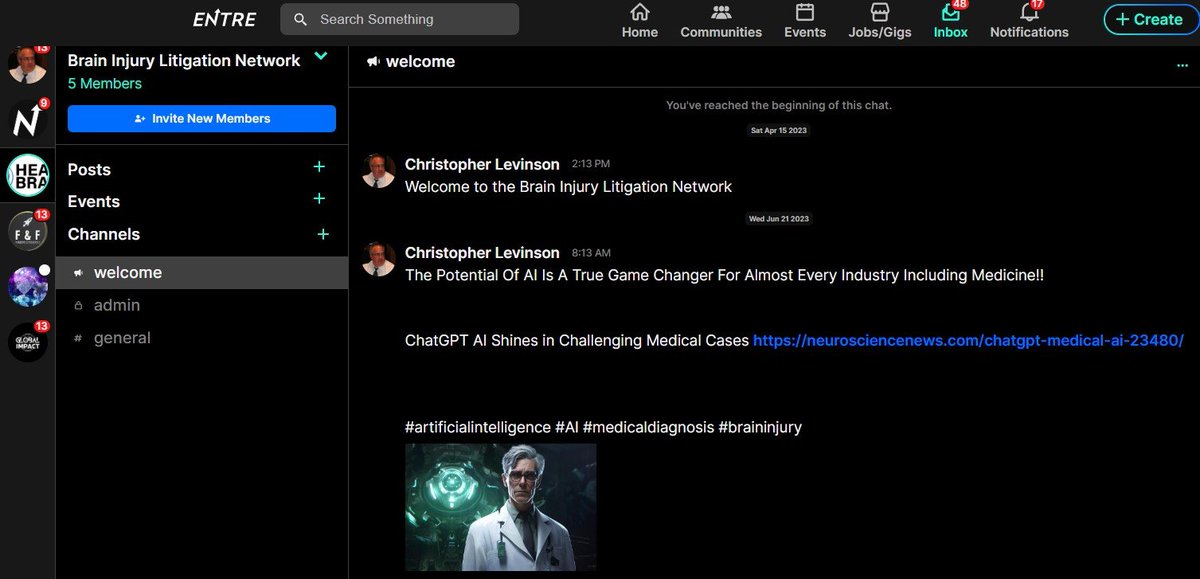 HeadAndBrain's tweet photo. New Brain Injury Litigation Network Social Media Platform - ENTRE https://t.co/y9FUqv2WbT
#BrainInjury #SocialMedia #JoinEntre #Law #Education https://t.co/nA1GfRjX1m