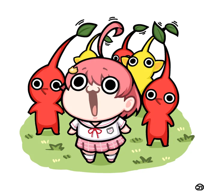 ピクミンに紛れるみこち #miko_Art