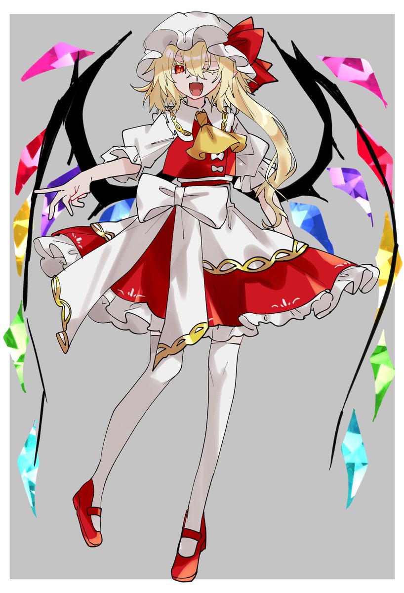 フランドール・スカーレット 「#深夜の真剣お絵描き60分一本勝負  妹様+30」|巫女のイラスト