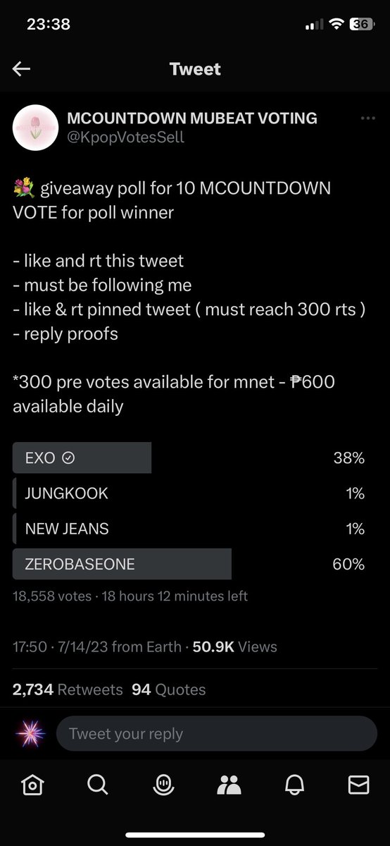 VeLo6104's tweet photo. @KpopVotesSell Done for #EXO https://t.co/XSXdgrcYnB