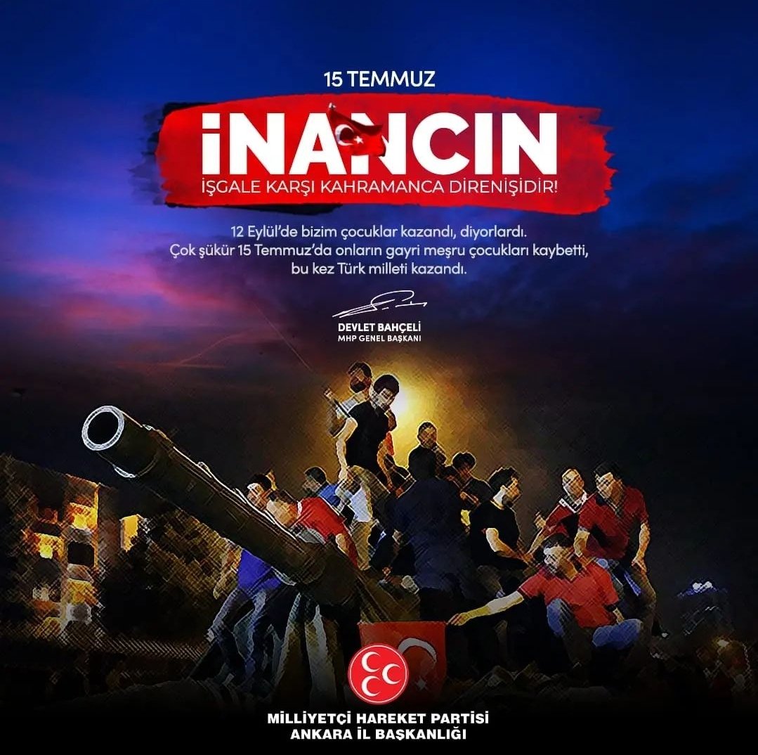 15 Temmuz Demokrasi ve Milli Birlik Günü” vesilesiyle, aziz şehitlerimizi rahmetle, kahraman gazilerimizi hürmetle anıyorum.
#15Temmuz