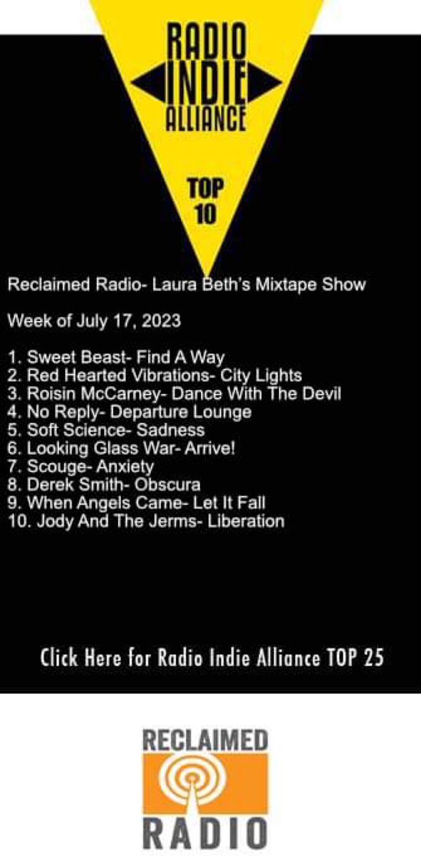 Laura Beth (@laurabethreal) on Twitter photo My picks of the week:
<a href="/SweetBeastSound/">SweetBeast</a> <a href="/rhvibrations/">Red Hearted Vibrations</a> <a href="/MccarneyMusic/">Roisin McCarney</a> <a href="/NoReplyBand/">No Reply</a> <a href="/softscienceband/">SOFT SCIENCE</a> <a href="/LGWband/">LOOKING GLASS WARS</a> <a href="/SCOUGE_BAND/">SCOUGE</a> <a href="/dereksmith222/">Derek Smith</a> When Angels Came and @Jodyandthejerms My picks of the week:
<a href="/SweetBeastSound/">SweetBeast</a> <a href="/rhvibrations/">Red Hearted Vibrations</a> <a href="/MccarneyMusic/">Roisin McCarney</a> <a href="/NoReplyBand/">No Reply</a> <a href="/softscienceband/">SOFT SCIENCE</a> <a href="/LGWband/">LOOKING GLASS WARS</a> <a href="/SCOUGE_BAND/">SCOUGE</a> <a href="/dereksmith222/">Derek Smith</a> When Angels Came and @Jodyandthejerms