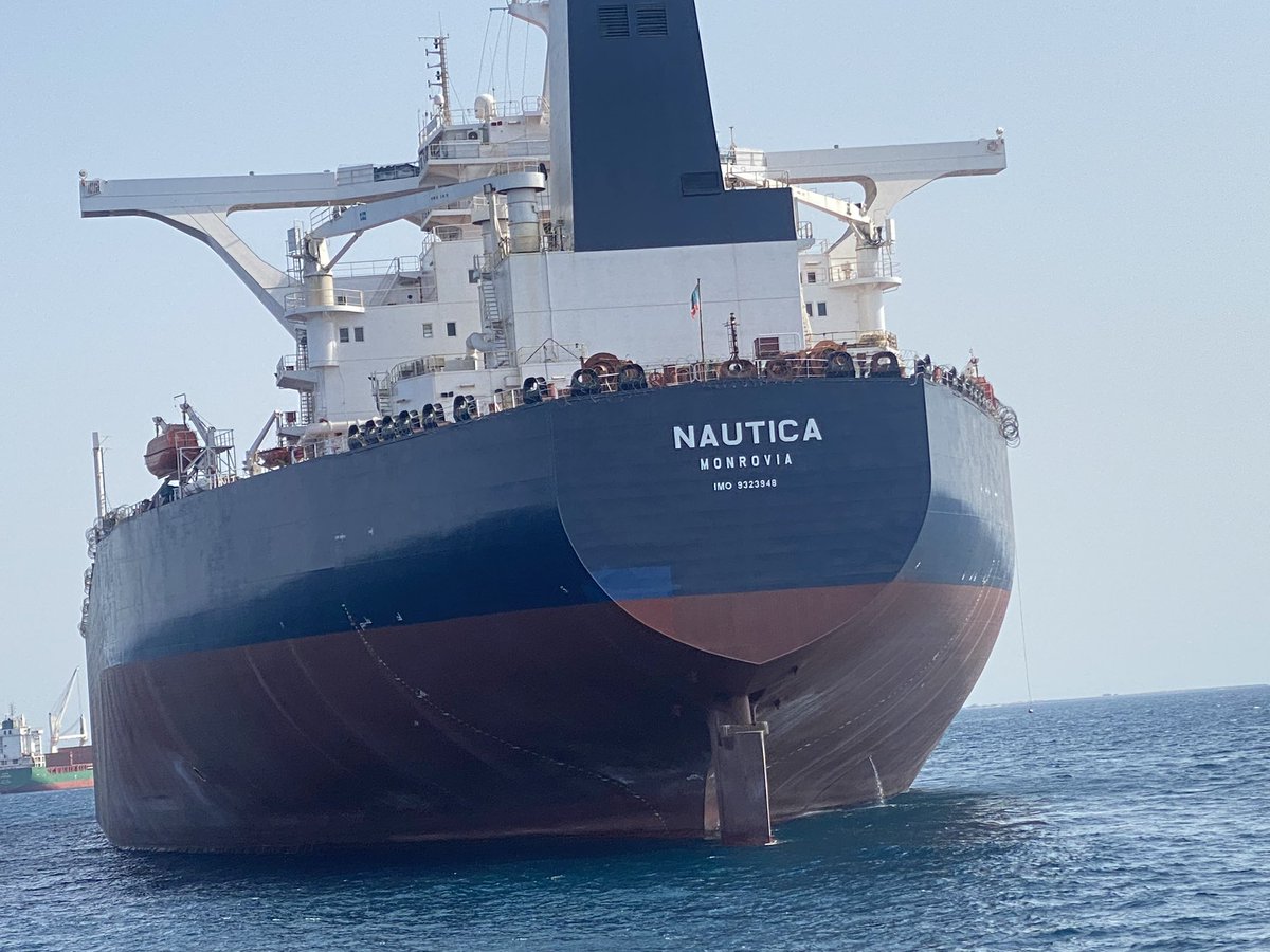 The replacement vessel Nautica set sail from #Djibouti today at 09:45 en route to Yemen’s Red Sea coast to take on 1 million barrels of oil from the decaying #FSOSafer supertanker. I am excited to be aboard and for the start of the oil transfer next week!