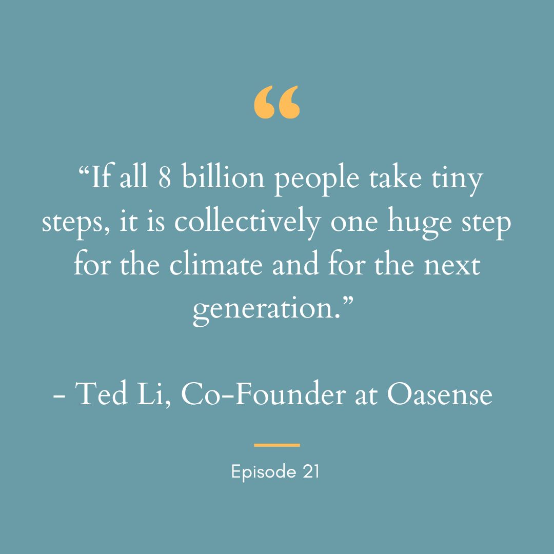 Tune in to our newest episode to hear more about the inspiring work of Ted Li, the co-Founder of OASENSE, and learn of his journey in developing the first sensor smart shower!
Check out the link: sustainnow.ch/post/21-oasens…

#sustainability #savewater  #climatetech #ClimateAction
