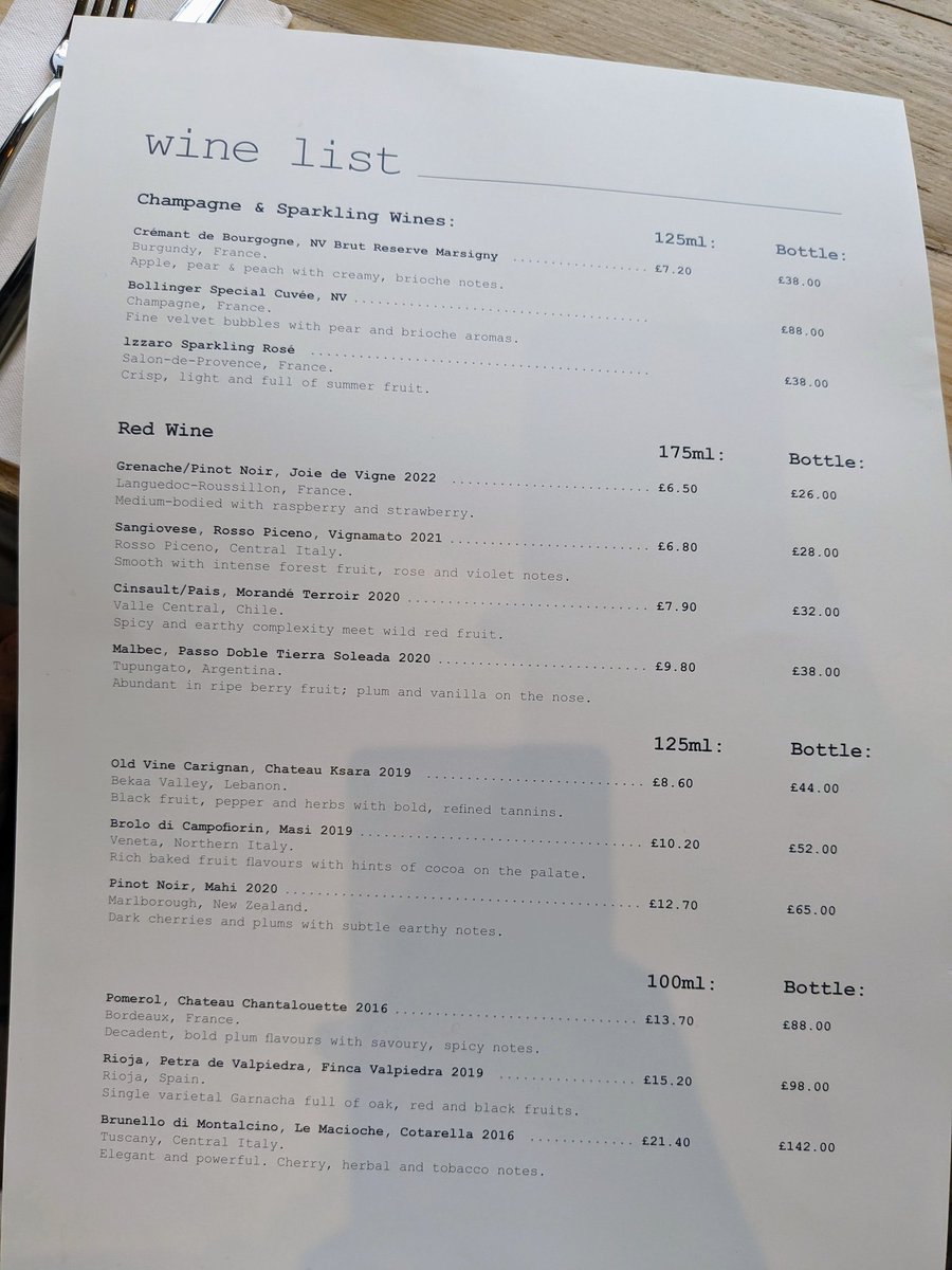 List at newly opened Poca in Pontcanna. Looks like handy work of <a href="/bjhowells/">Brian Howells</a> to me 🧐. Everything available BTG via Coravin. 

Lovely plates. Superb service 👌👌
