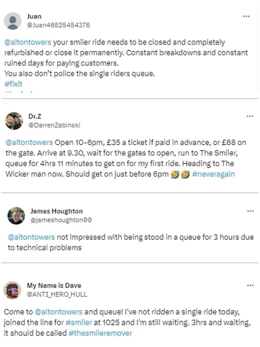 Neilfever's tweet photo. Do Merlin need to sort out their engineering teams? Are budgets being squeezed so tightly its knock on effect is this obvious? Why is Merlin ride availability so poor? Even with an annual pass, I haven’t yet been to Alton (or Thorpe) for this reason.. #TheMerlinWay https://t.co/VewJzYPhgr