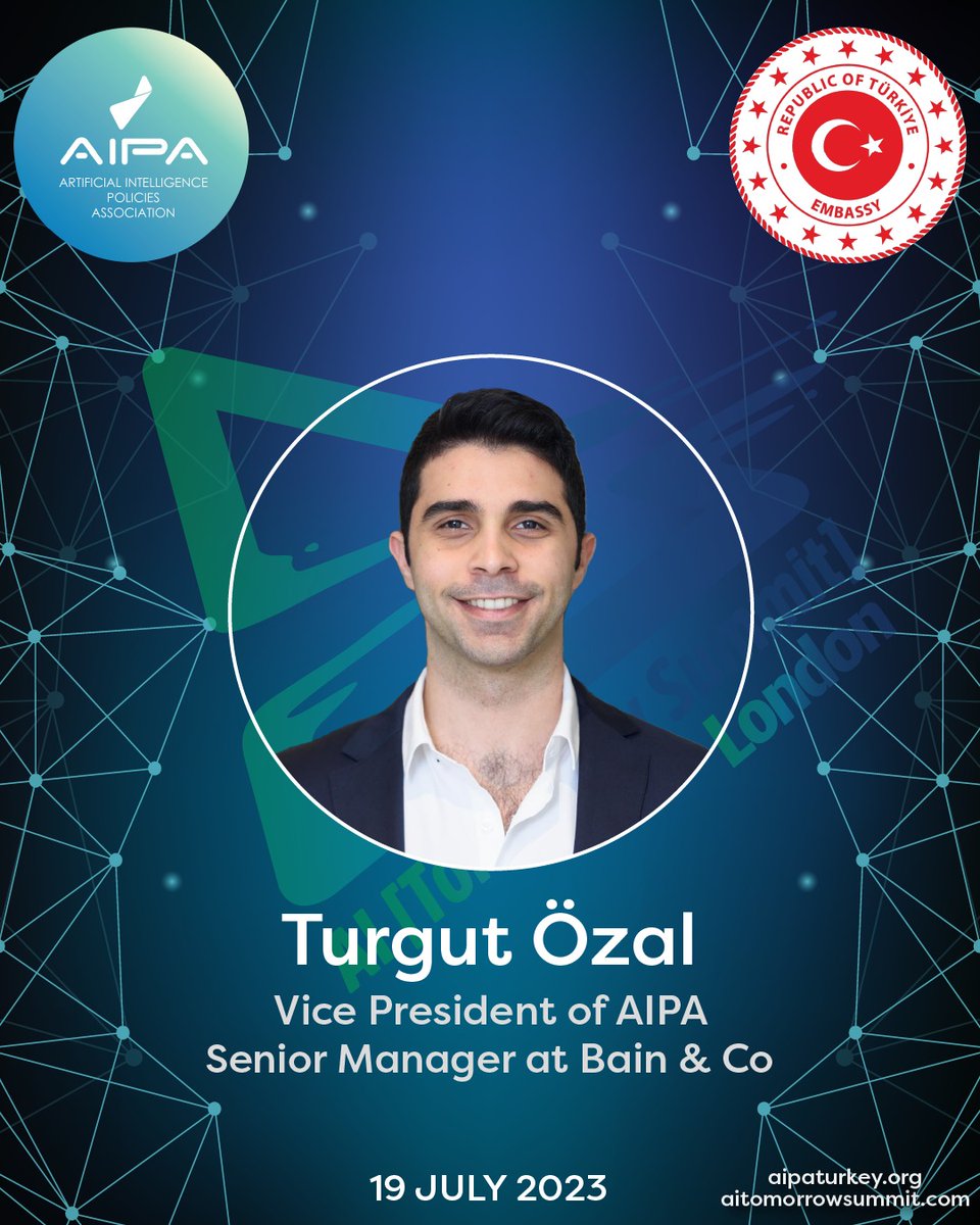 AIPA Başkan Yardımcısı ve Bain &amp; Company Kıdemli Yönetici Turgut Özal AI [Tomorrow Summit] London'da!

Vice President of AIPA, Senior Manager at Bain &amp; Co Turgut Özal will be with us at AI [Tomorrow Summit] London too!

#aitomorrowsummitlondon #aipaturkey #ai #yapayzeka 🧠🤖🦾