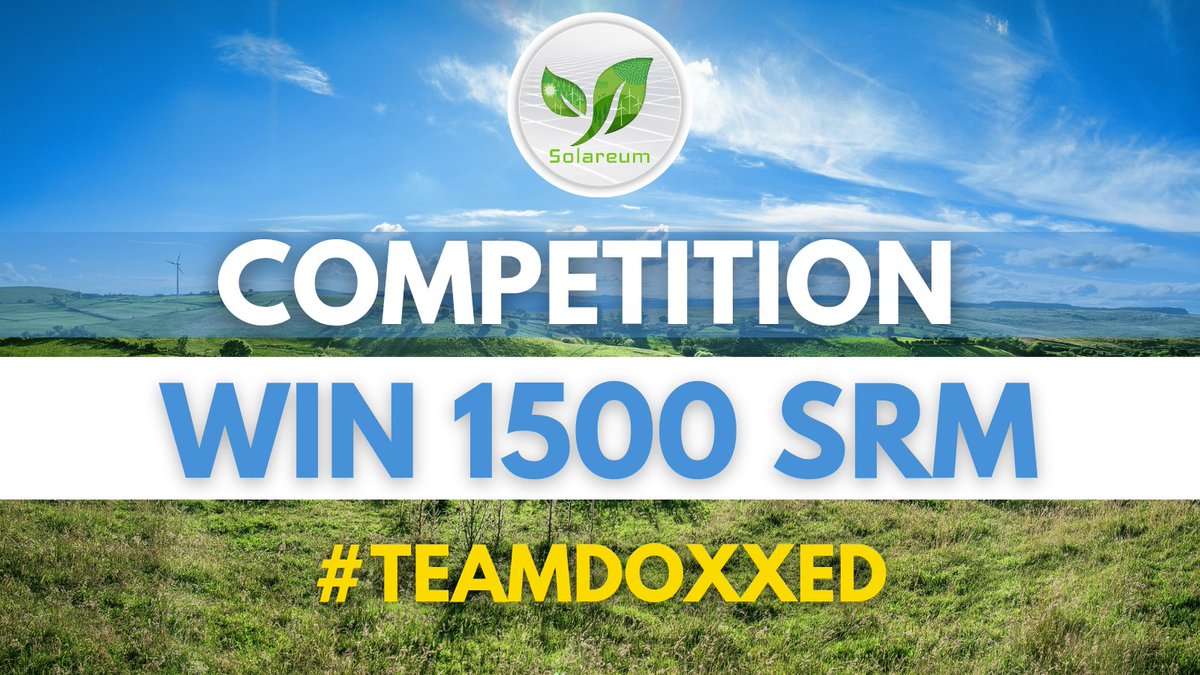 🔥 Competition Time
😍 To celebrate the team Doxxing
💰 Win 1500 $SRM

Entry Requirements ⬇️
✅ Follow Me
✅ Follow <a href="/SolareumChain/">Solareum</a> 
✅ Retweet this tweet
✅ Tag 3 friends below 

Solareum is bringing renewable energy and blockchain together through Proof of Generation 🍃

Winner