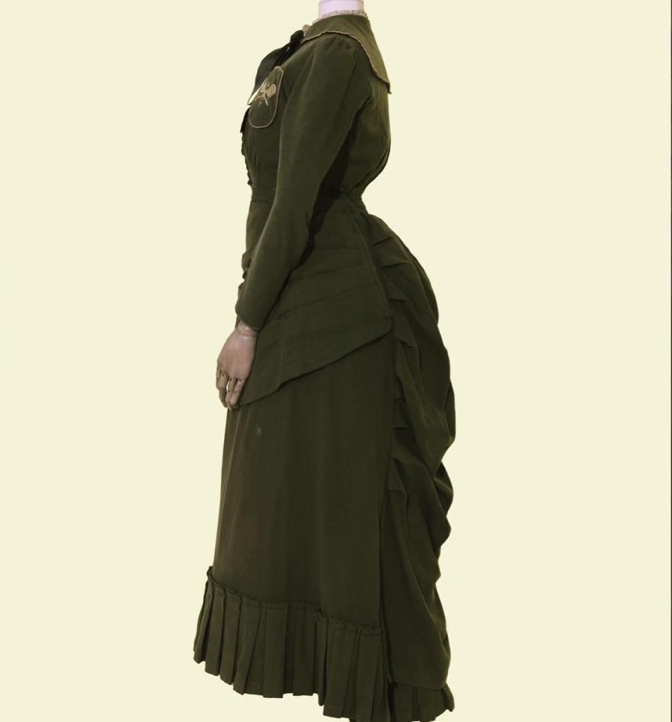 Tennis dress designed by students <a href="/Newnham_College/">Newnham College</a> (1880s) for a competition held around the same time as the first Wimbledon Ladies’ Singles. 

Tennis provided a unique opportunity for male &amp; female students to socialise &amp; invites to a ‘tennis party without tennis’ were popular.