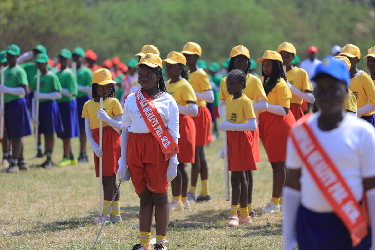 kqprimaryschool's tweet photo. Scenes as the band comes back in the Sports Pitch to resume the sports activities. @kqprimaryschool
 #sportsday2023 😊#HappeningNow #kqpssportsday #Kqpssportsday23 #SportsDay. https://t.co/BJ4X7yBgG5