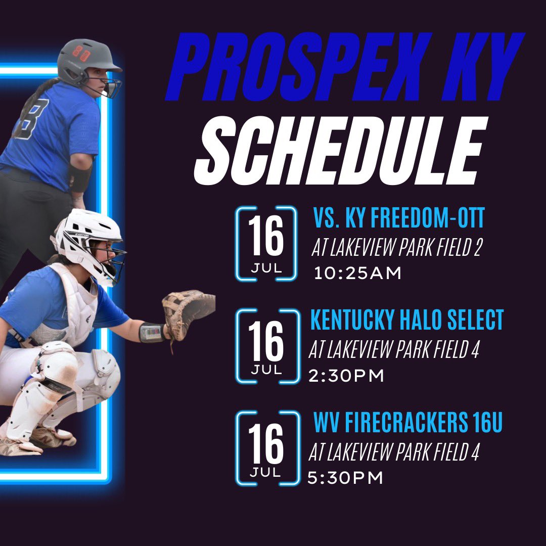 Rain, rain go away! So we can play our games today!  

Updated times due to rain delay! 👏
