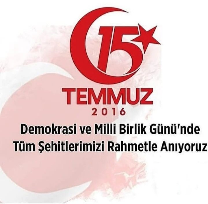 tdkd_'s tweet photo. 15 Temmuz Demokrasi ve Milli Birlik Günümüzde Şehitlerimizi ve Gazilerimizi saygı ve minnetle anıyoruz... 🇹🇷 15 Temmuz Demokrasi ve Milli Birlik günümüz kutlu olsun. 
#15temmuz #demokrasivemillibirlikgünü https://t.co/NGMhkqgrOB