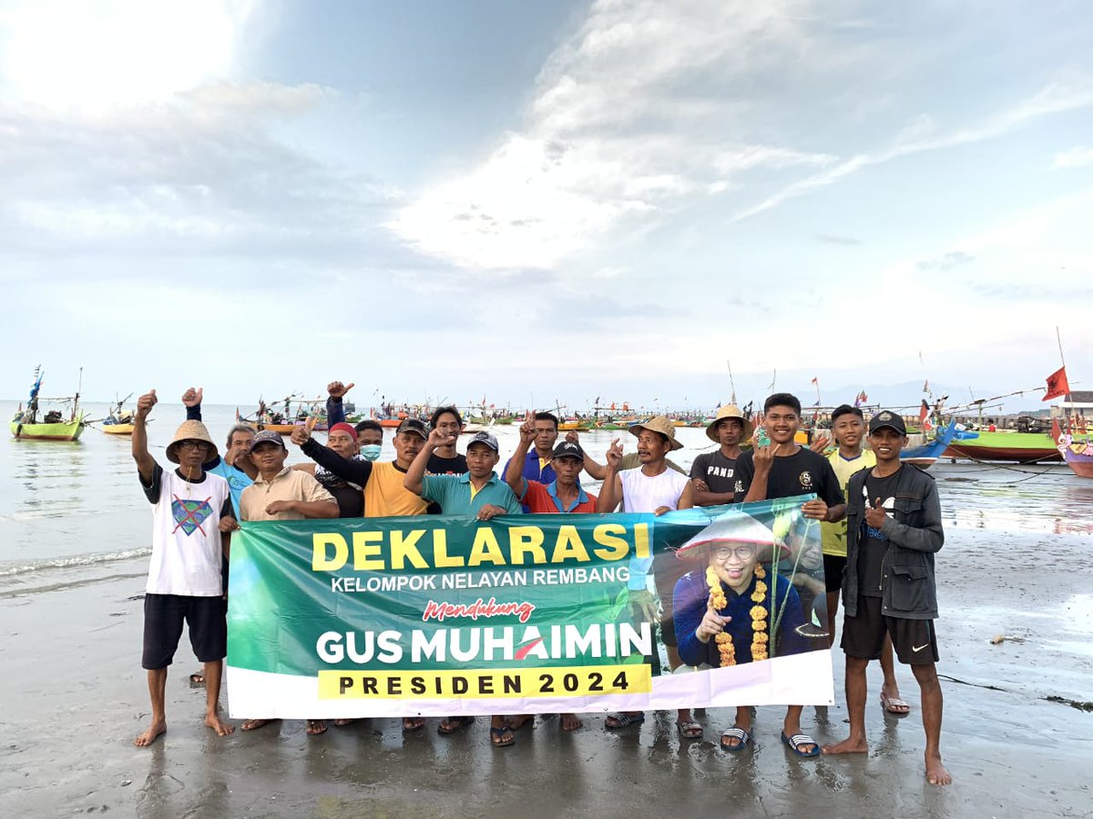 Nelayan Rembang sudah deklarasi dukung <a href="/cakimiNOW/">A Muhaimin Iskandar</a> , kalian kapan??? #MuhaiminIskandar #GusIminPresiden