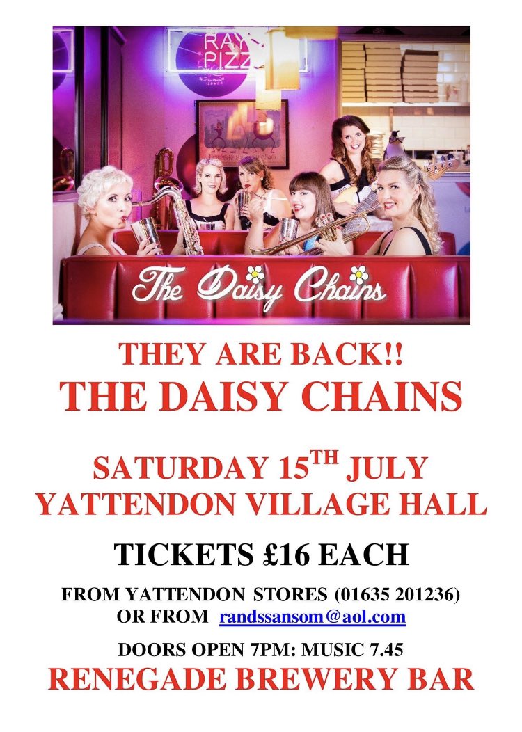 Can’t wait to play in the beautiful village of Yattendon again tonight! 🎷🎺🎸