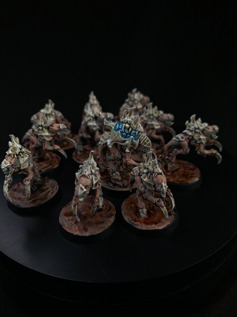 BionicSoup's tweet image. Finished off the neurogaunts. So making solid progress to hopefully get all these nids done by the end of the month. #warhammer #WarhammerCommunity #warhammer40k #tyranids #PaintingWarhammer