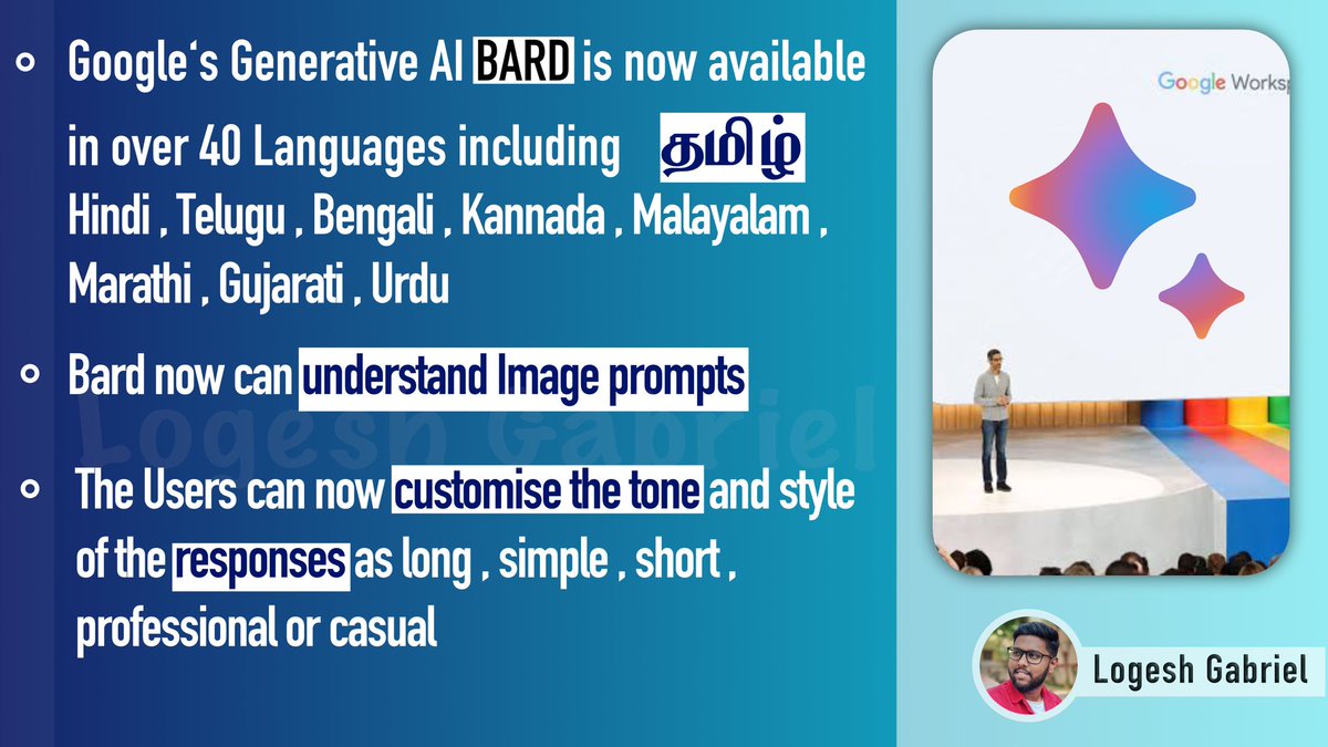 Now you can interact with Google's BARD AI in தமிழ் ✨

#GoogleBard #ChatGPT #AI #BardAI #Google