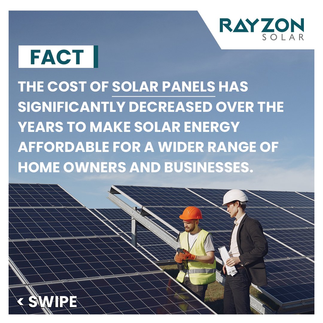 rayzonsolar's tweet image. Forget about the idea that solar panels are a luxury for the rich. We're here to tell you that anyone can go solar! It's a smart investment that pays off for both your wallet and the environment.

Go solar with Rayzon!!

#SolarPowerForAll #SaveMoneyGoSolar #CleanEnergyForEveryone
