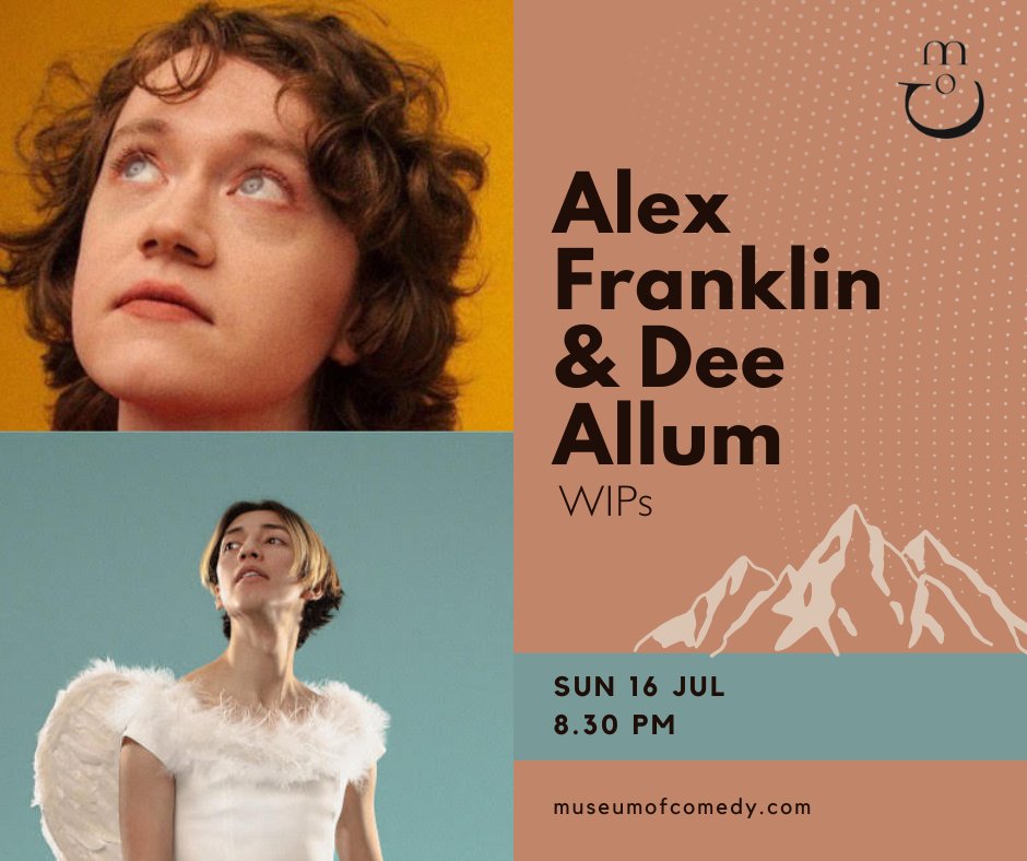 Tomorrow Night! Two-for-one WIPs from BBC New Comedy Award Nominee Alex '@AWildFranklin' Franklin, and LSQ Theatre New Comedian of the Year runner-up @dee_allum! 🧡 loom.ly/h2Cbez8 💙