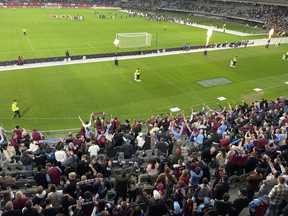 Congratulations @WestHam on a 6:2 victory against home side @PerthGloryFC @ukinaustralia @VickiTreadell