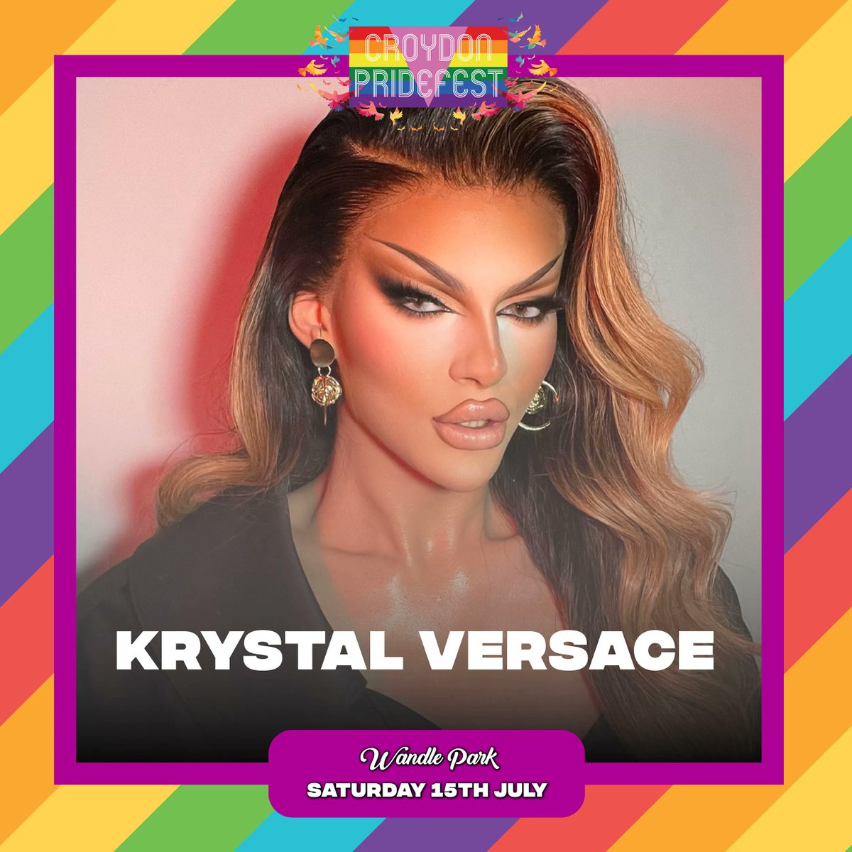 Slight change to the schedule, the fabulous Krystal Versace, will be performing at 2pm on our Main Stage.

#CroydonPride #CroydonPrideFest #KrystalVersace