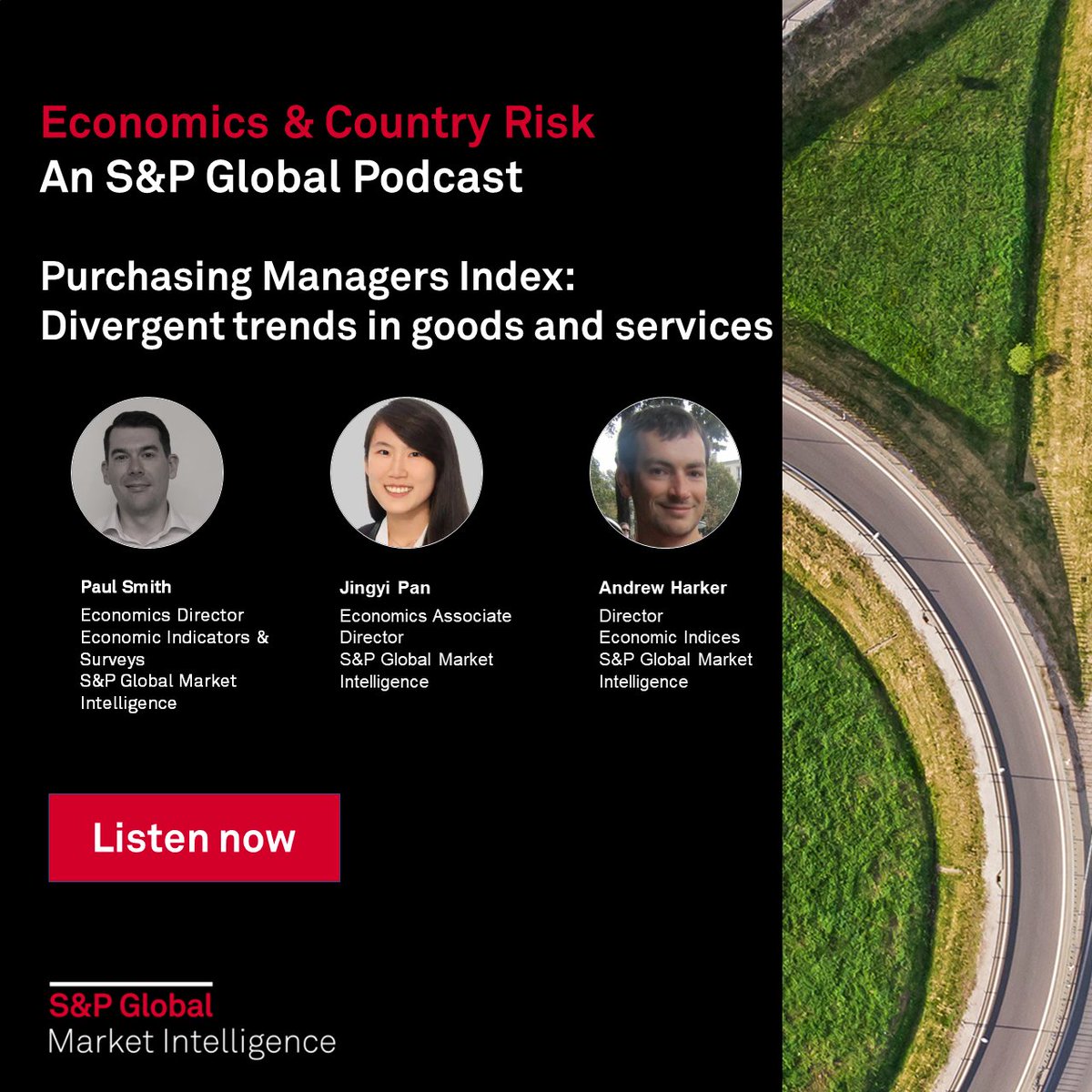 EconomicsRisk's tweet photo. JUST DROPPED! Our latest #ECRpodcast features our @SPGlobalPMI team talking about the divergence they are seeing in the manufacturing and services sectors. 

Listen now so you can wax poetic on the economy with your colleagues on Monday: https://t.co/mqbDY8PEhI https://t.co/VeCue0eXrH