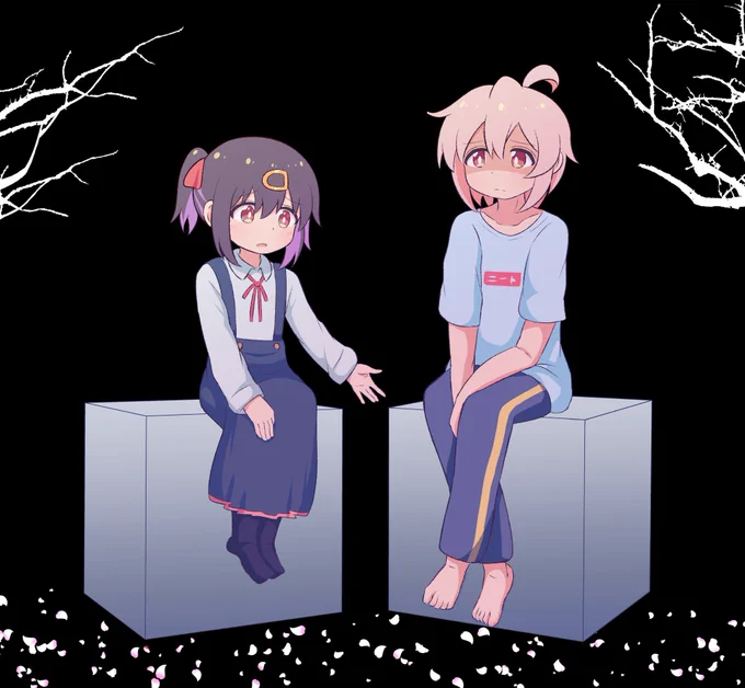 まひろちゃんとみはりちゃん #おにまいお絵描き